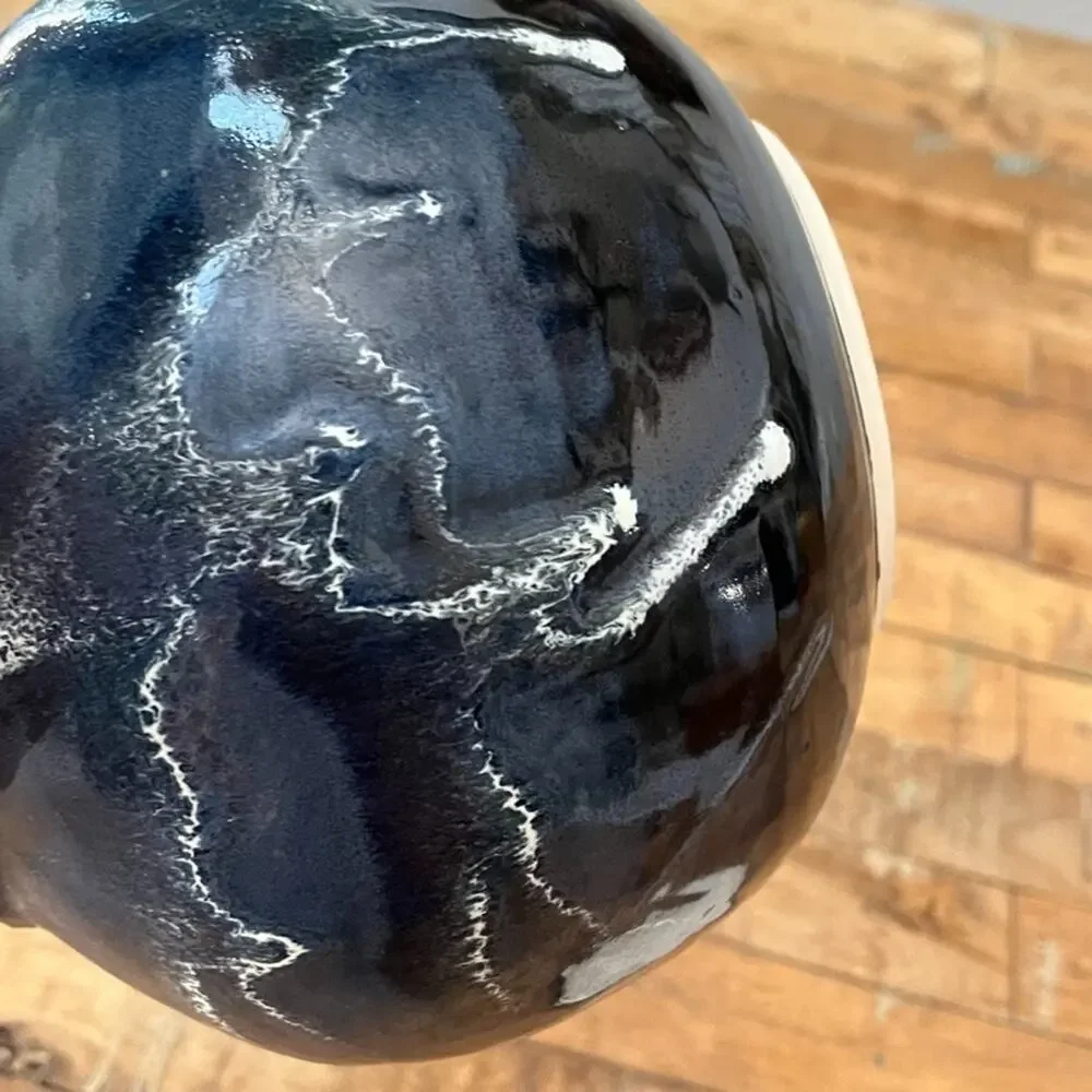 Art Pottery Lidded Ceramic Urn Vessel 7